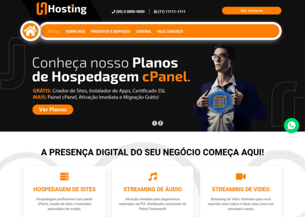 Script site pronto para empresas de hospedagens com painel admin