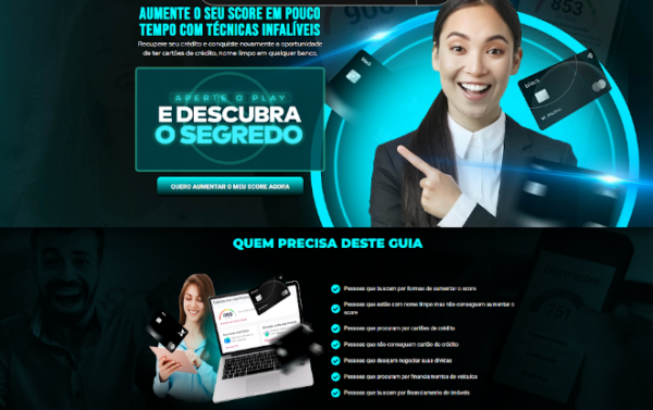 Página de Landing Page para serviços de Score