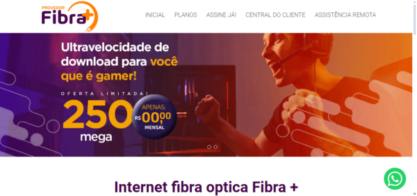 Site pronto Provedor de internet em PHP modelo 1