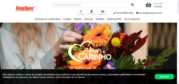 Loja Virtual editável para floricultura