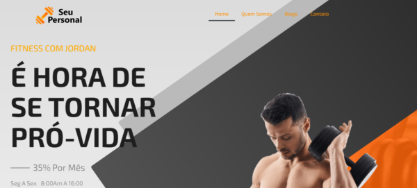 Landing page para personal trainer ou academia